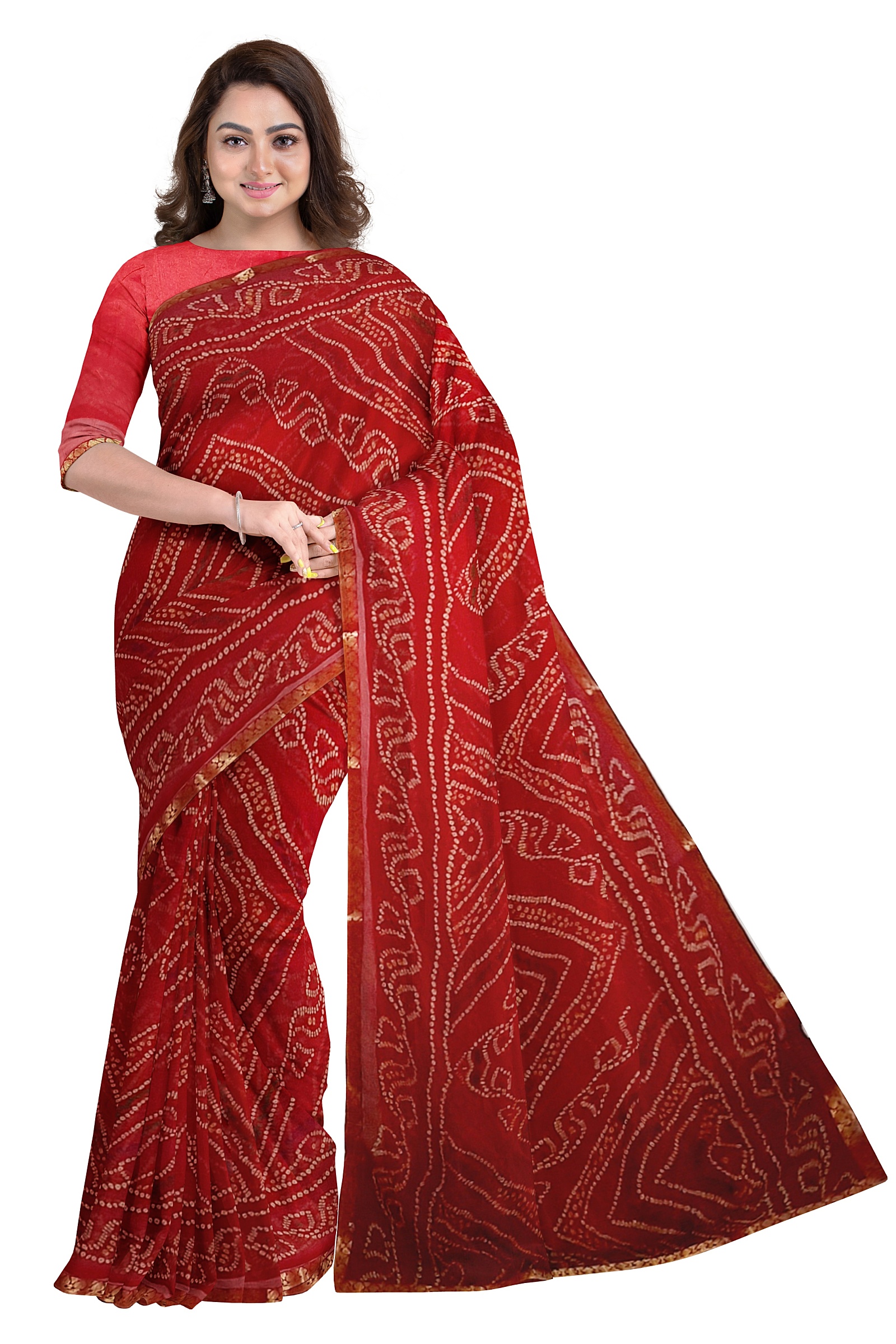 Jack Williams Bandhani Saree with Blouse