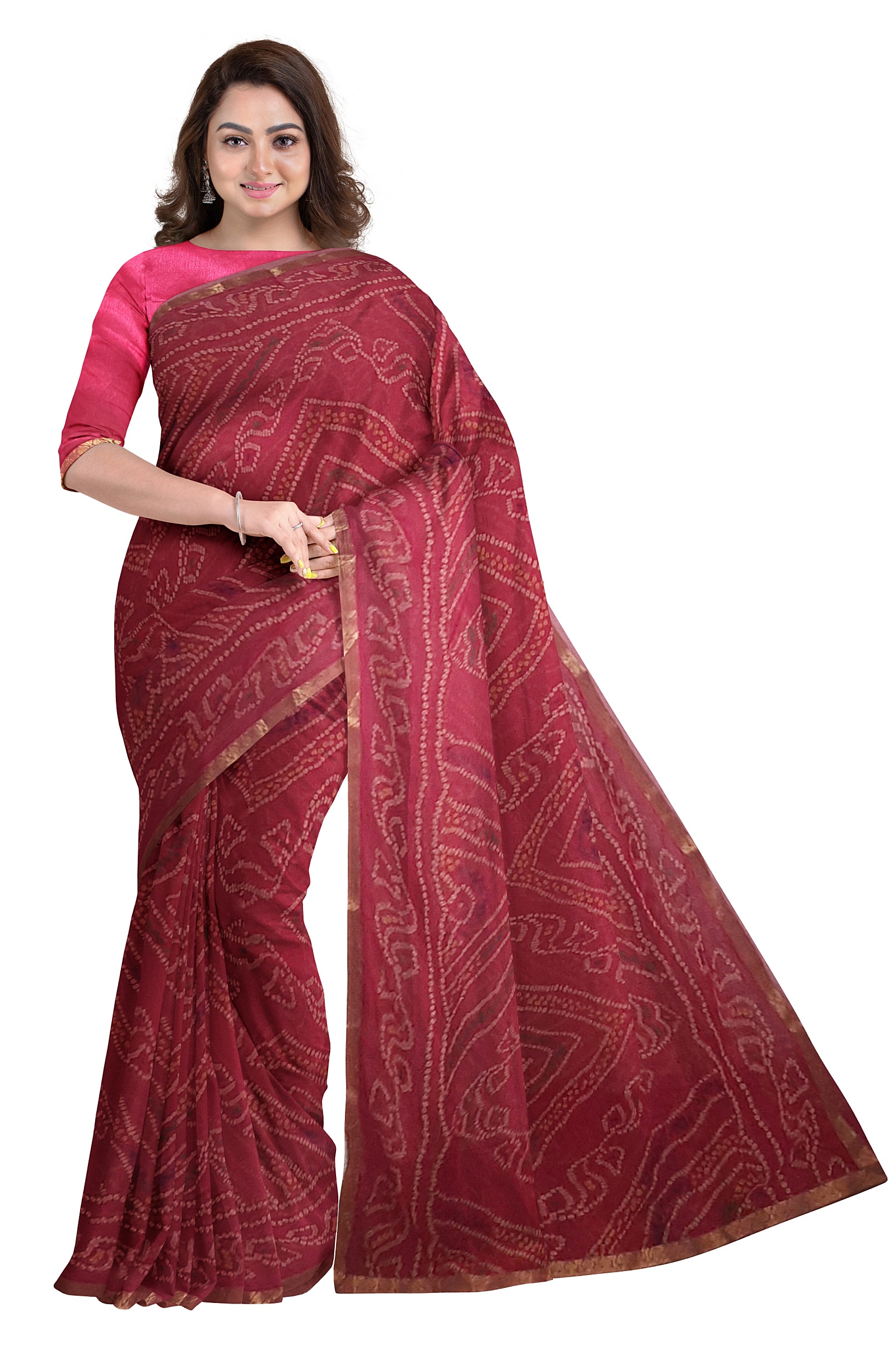 Jack Williams Bandhani Saree with Blouse