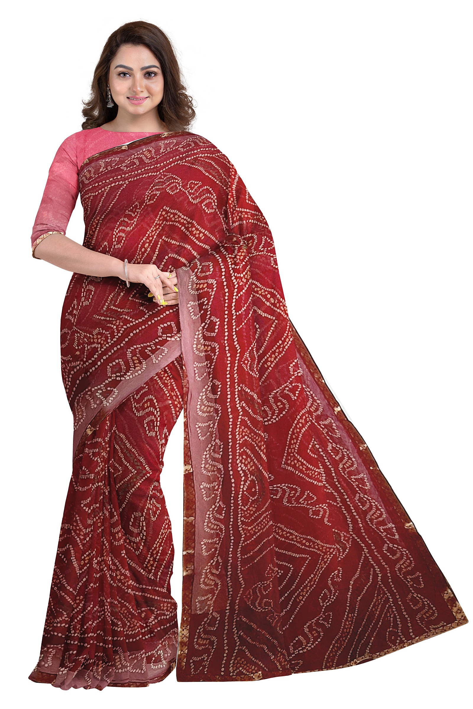 Jack Williams Bandhani Saree with Blouse