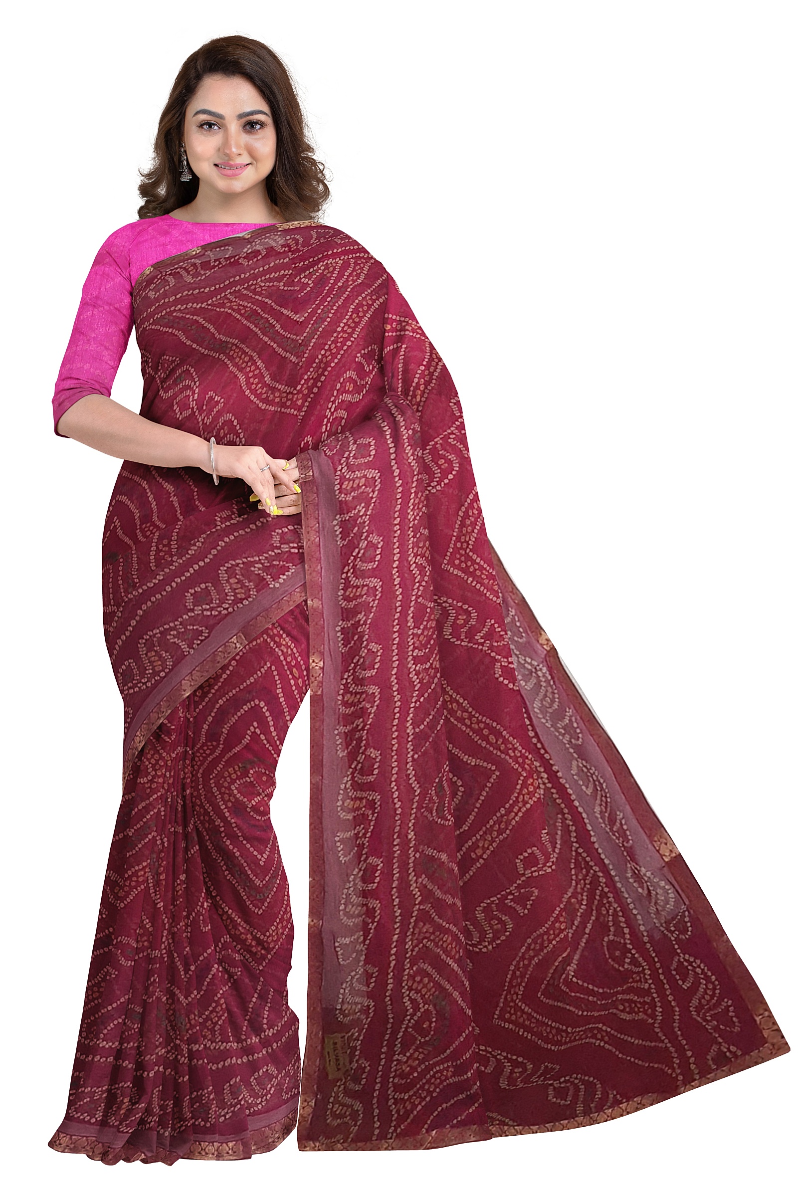 Jack Williams Bandhani Saree with Blouse