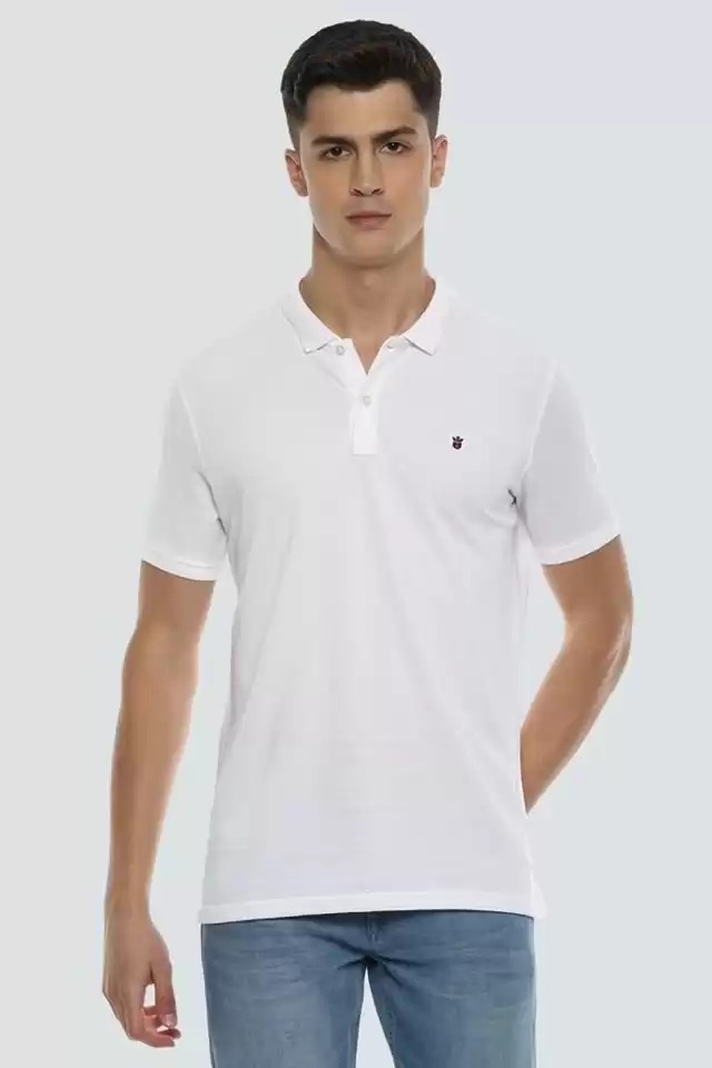 Louis Philippe Sport Solid Men Polo Neck T-Shirt