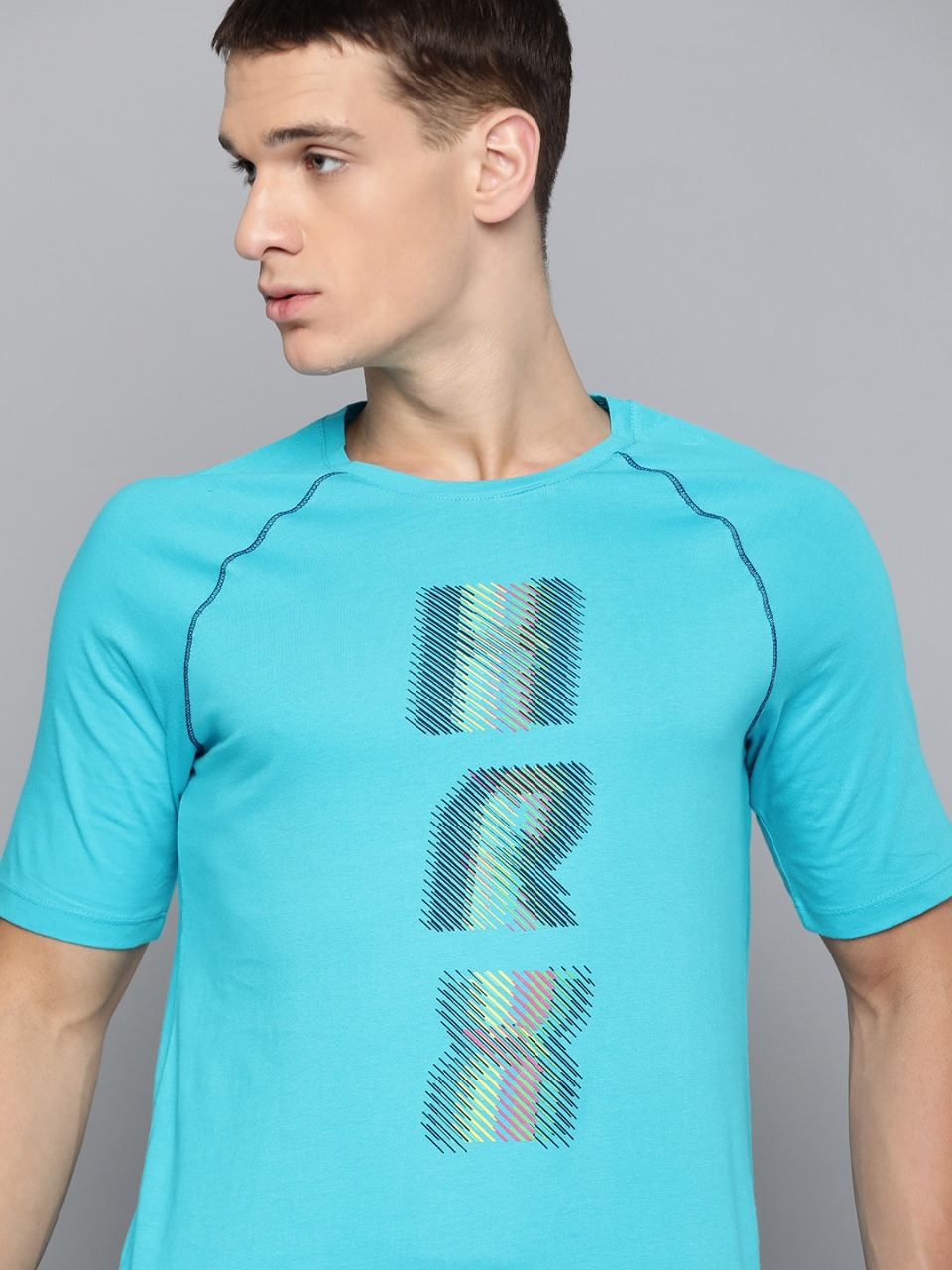 HRX By Hrithik Roshan Men Solid Bio-Wash Lifestyle Tshirt