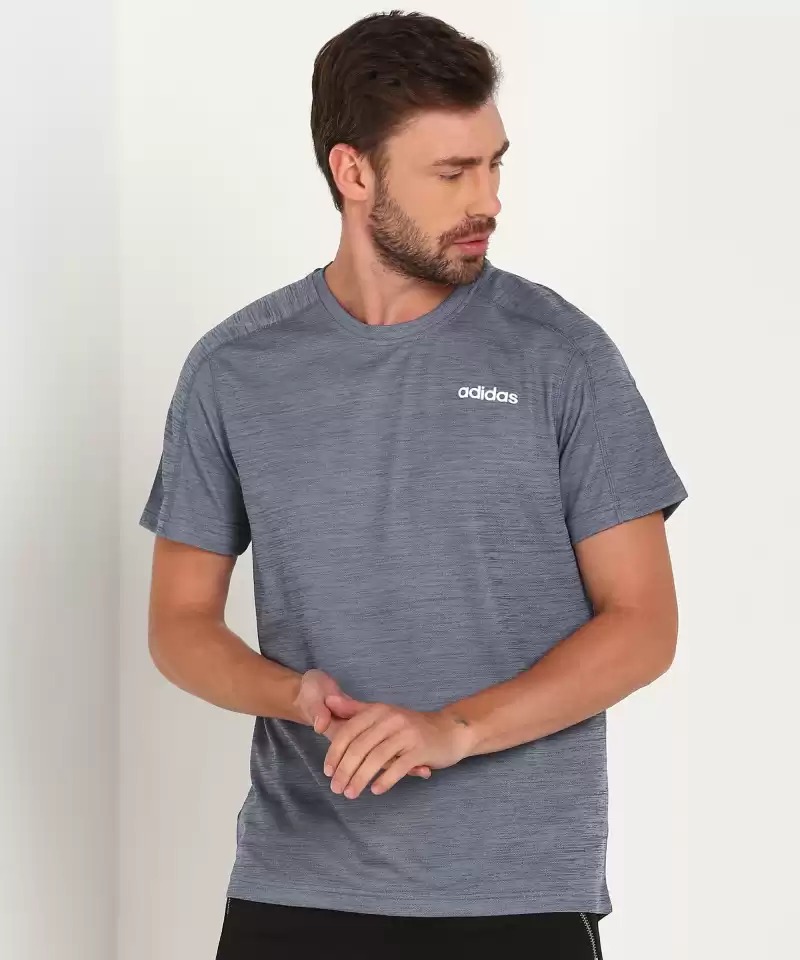 ADIDAS  Self Design Men Round Neck T-Shirt