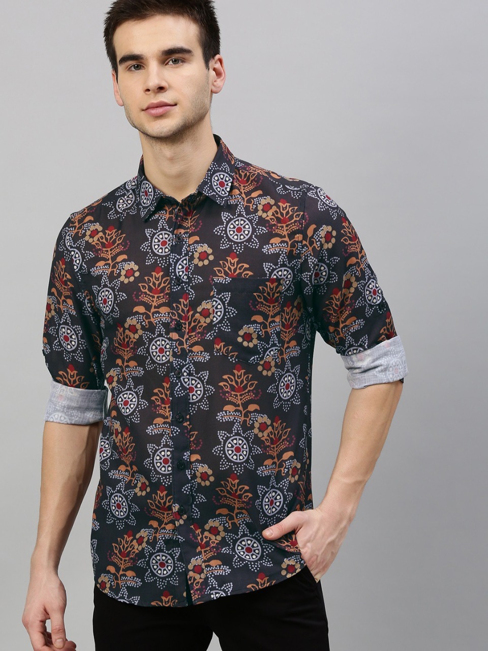 Anouk Men Regular Fit Printed Casual Shirt