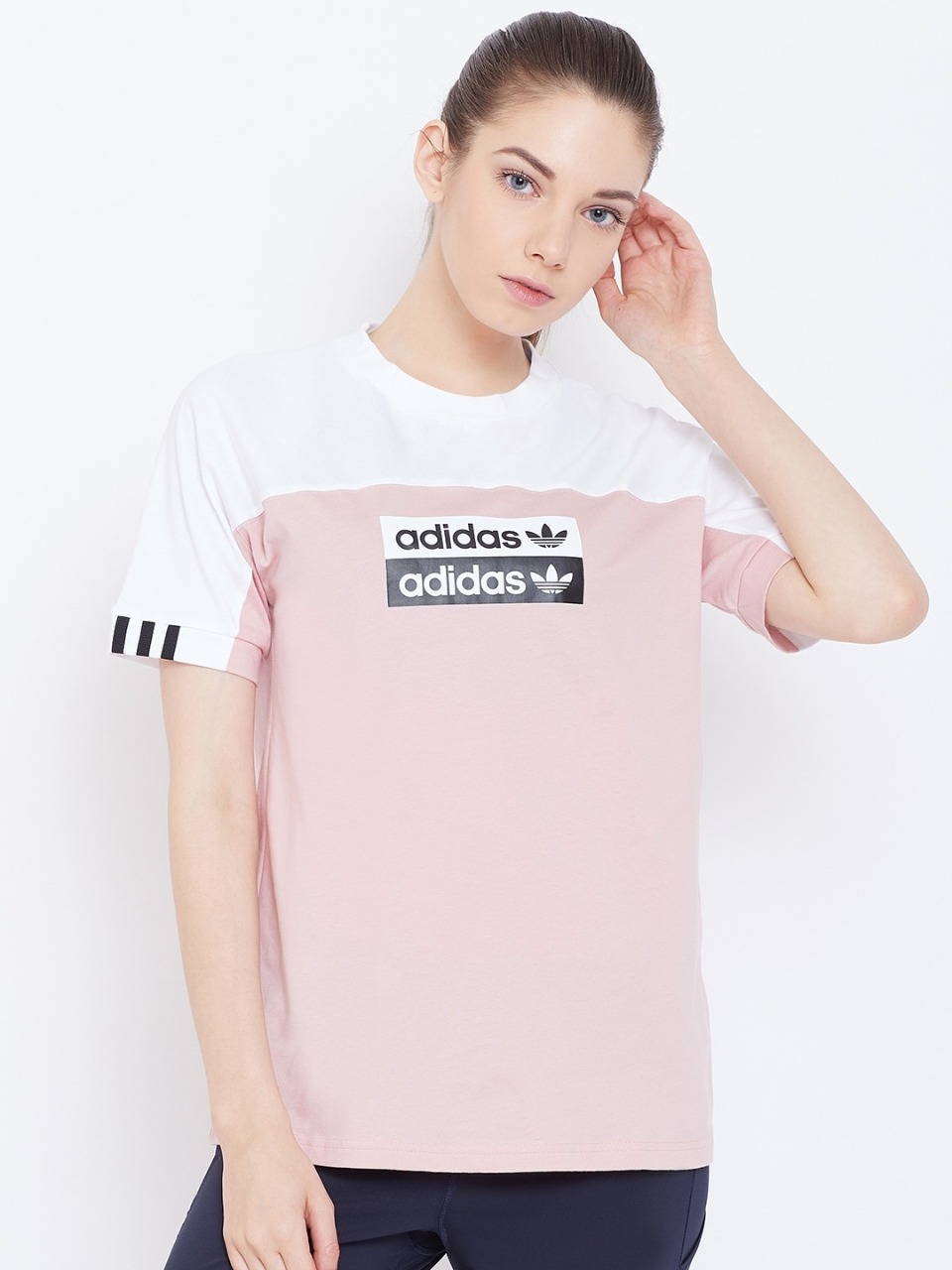 ADIDAS Originals Women Colourblocked T-shirt