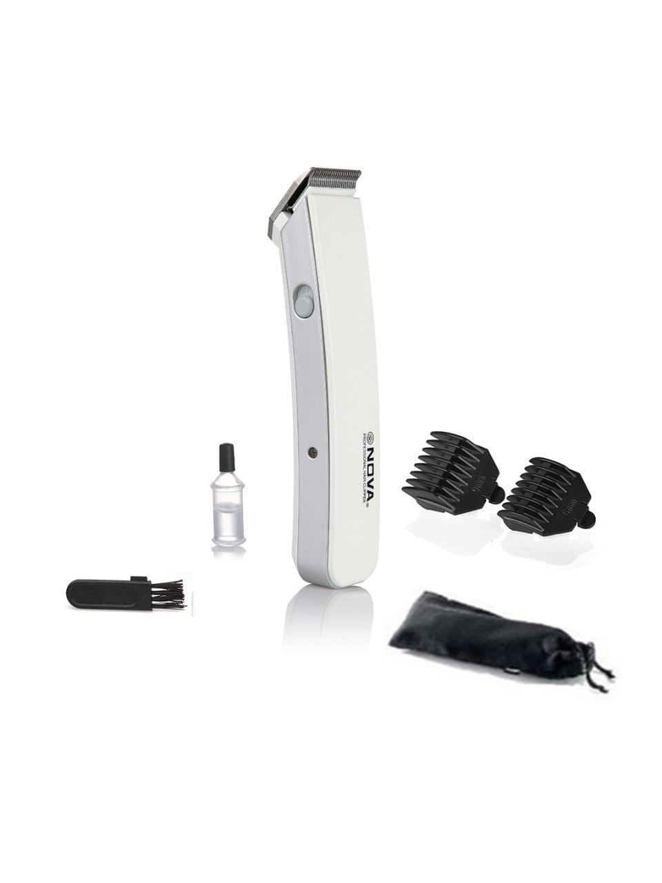 Nova Men NHT 1046 White Cordless Trimmer