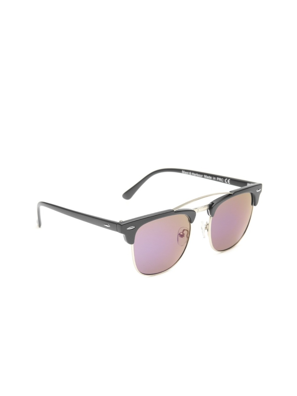 Mast & Harbour Unisex Mirrored Browline Sunglasses