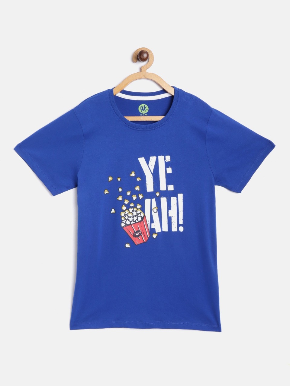 YK Boys Popcorn Print Round Neck Pure Cotton T-shirt