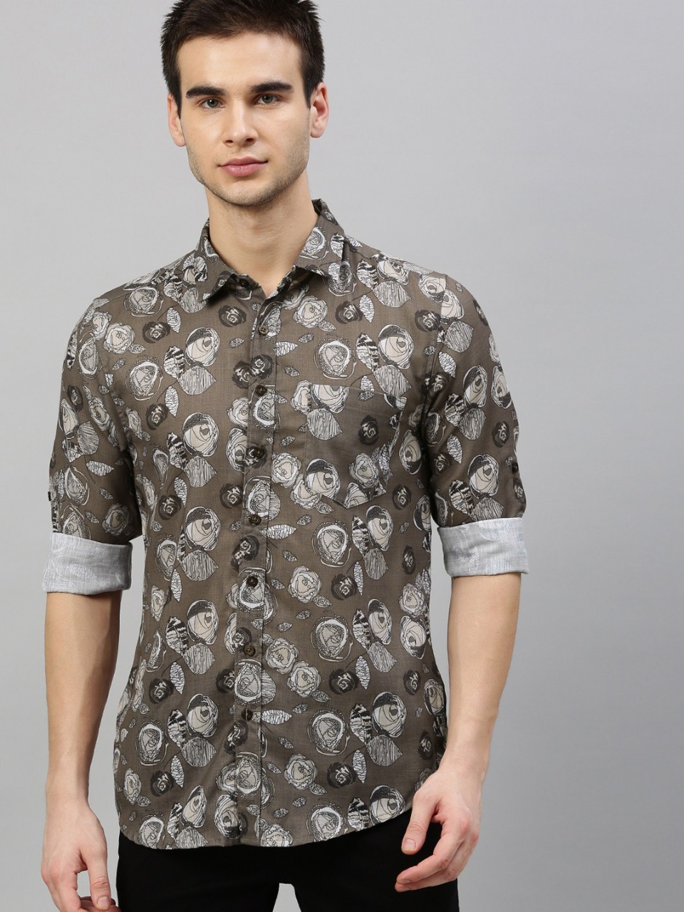 Anouk Men Regular Fit Printed Casual Shirt