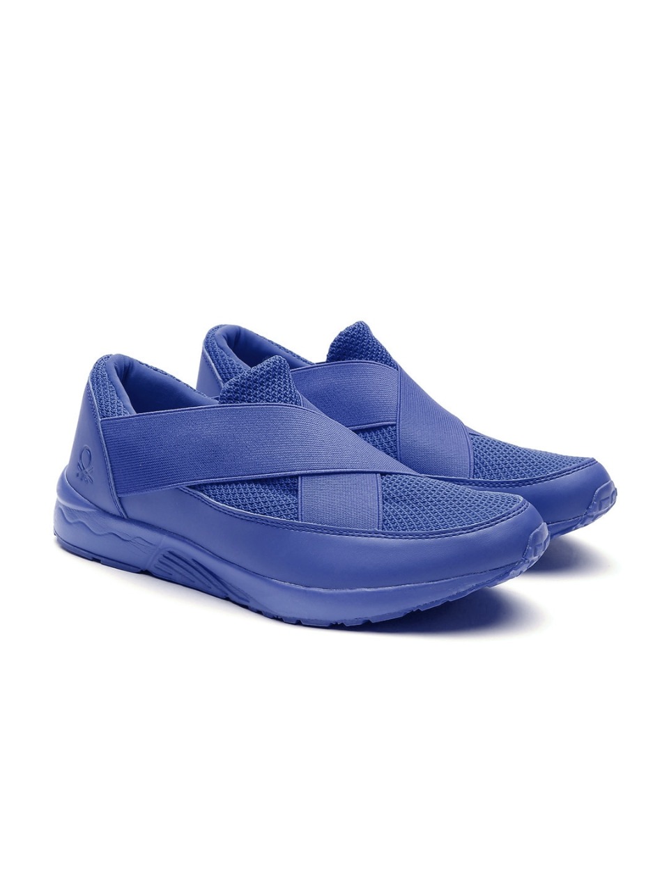 United Colors of Benetton Men Blue Mesh Walking Shoes