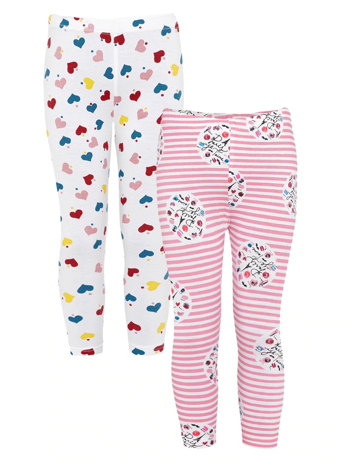 Naughty Ninos Cotton Printed Legging Pack of 2