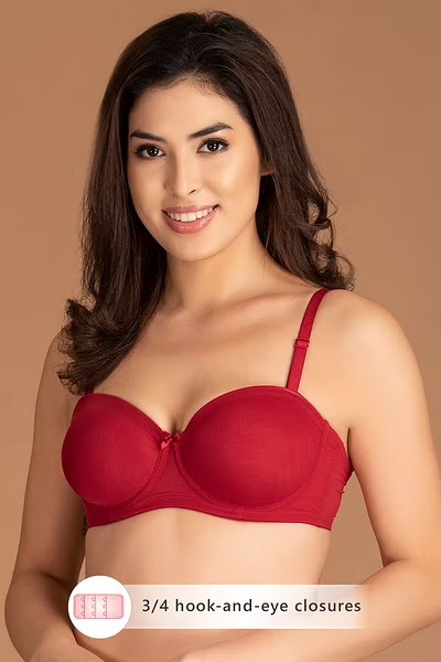 Clovia Padded Underwired Full Cup Multiway Strapless T-shirt Bra