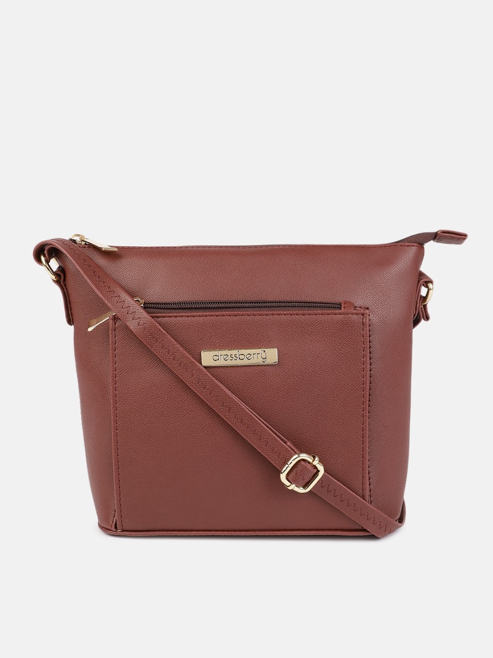 DressBerry Maroon Solid Sling Bag