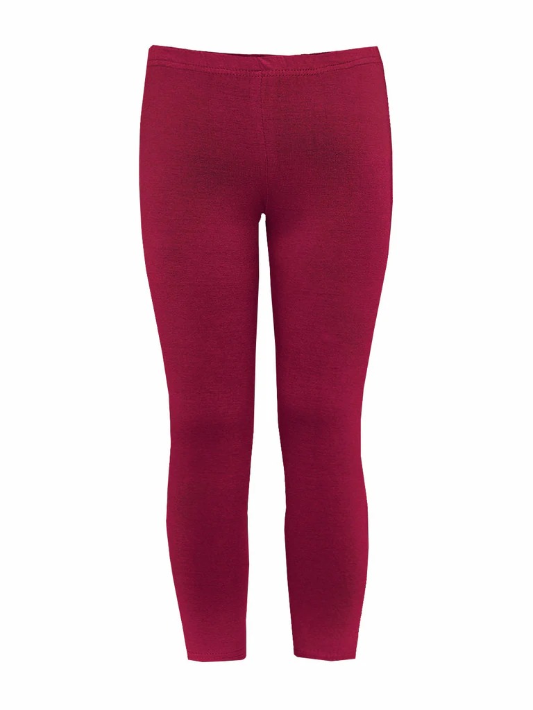 Naughty ninos Girls Maroon Leggings Pack of 2