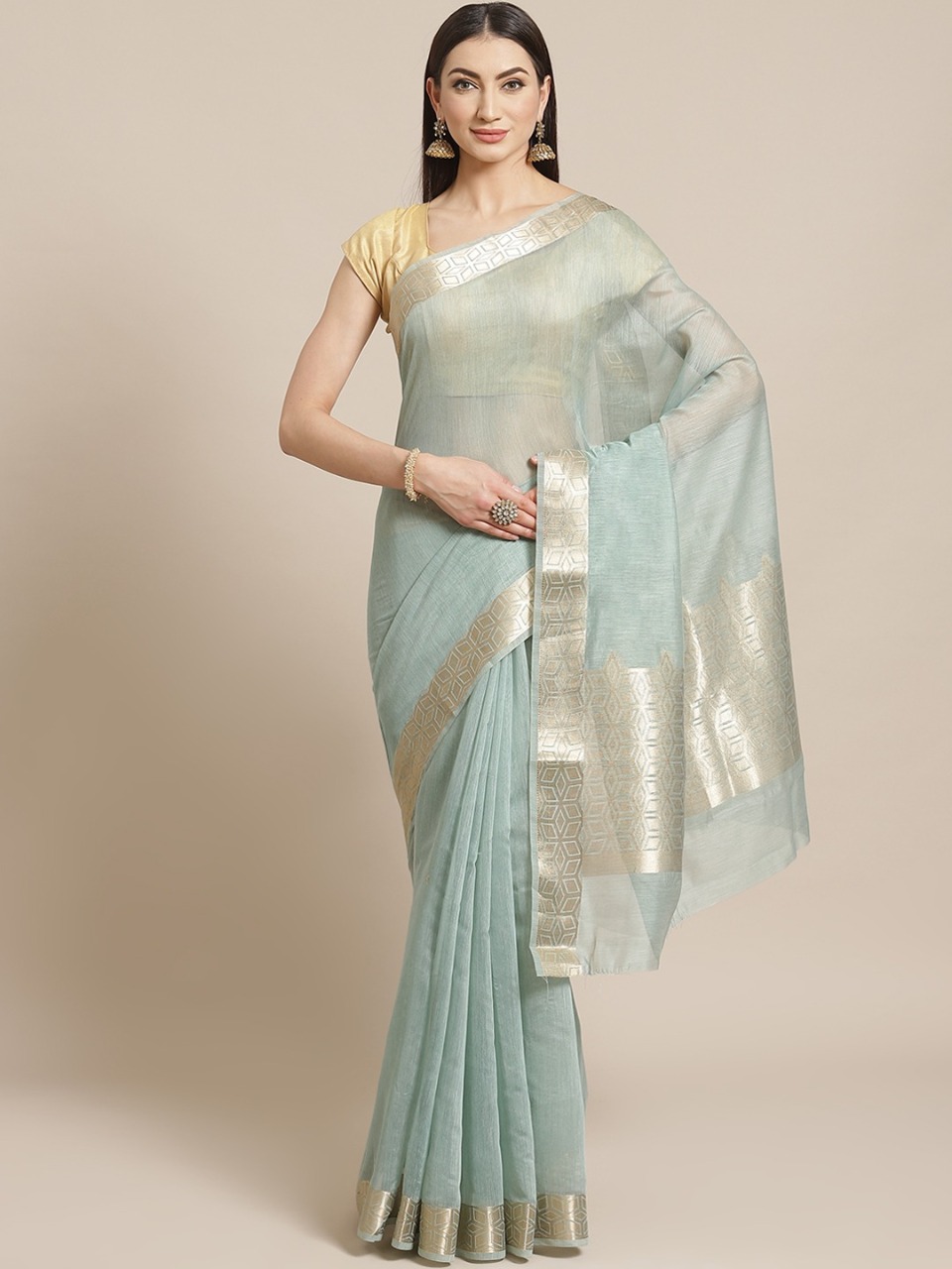 Mitera Woven Design Maheshwari Liva Saree