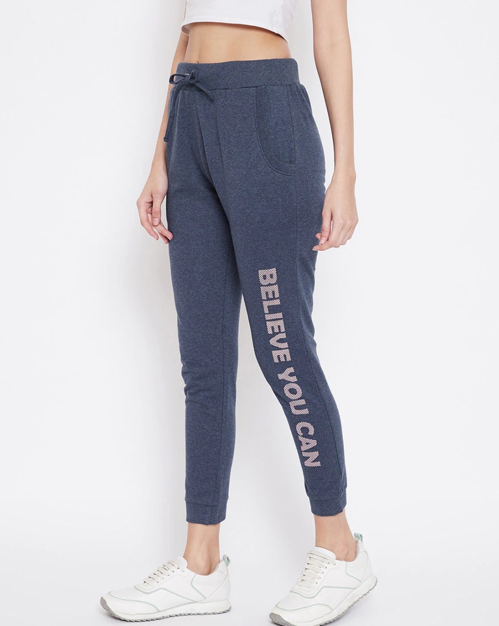 AUSTIN WOOD Typography Print Straight Joggers