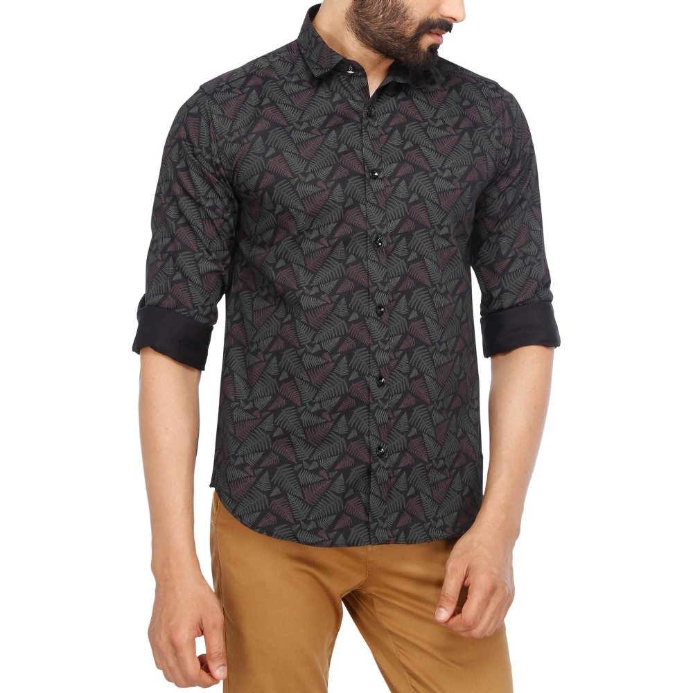 Van Heusen Men's Printed Regular fit Casual Shirt