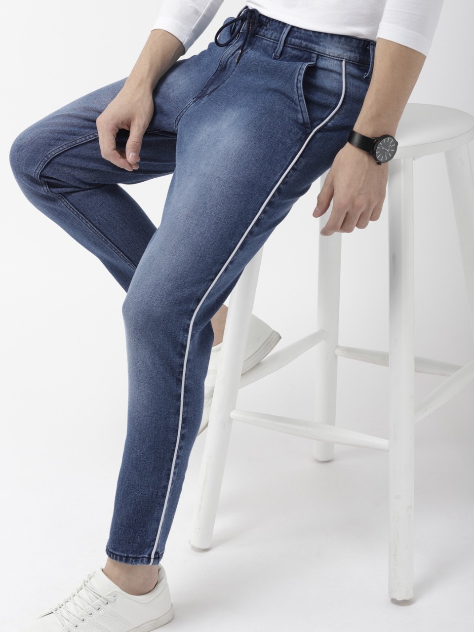 Mast & Harbour Men Regular Fit Mid-Rise Stretchable Jeans