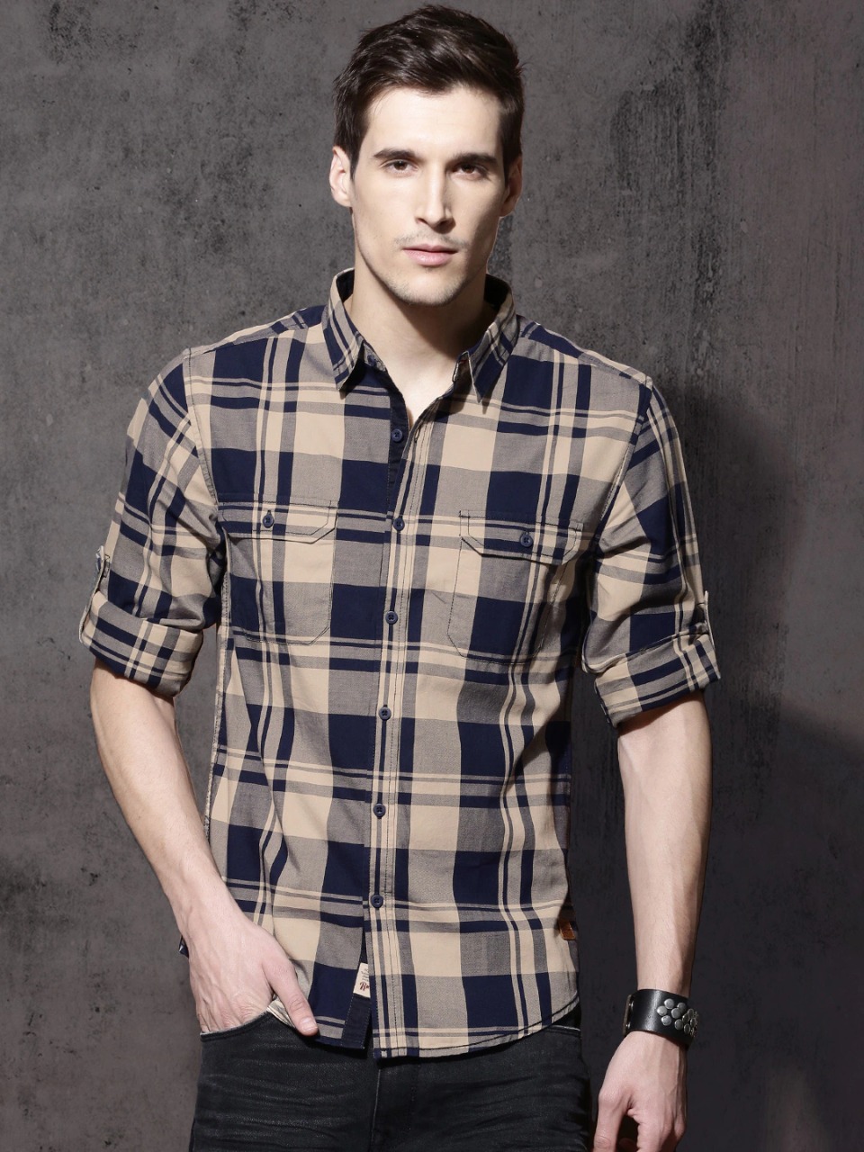 Roadster Men Summer Check Sustainable Casual Shirt