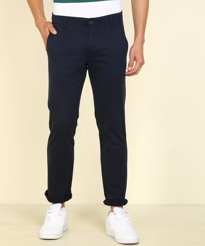 LEVI'S  Slim Fit Men Blue Cotton Blend Trousers