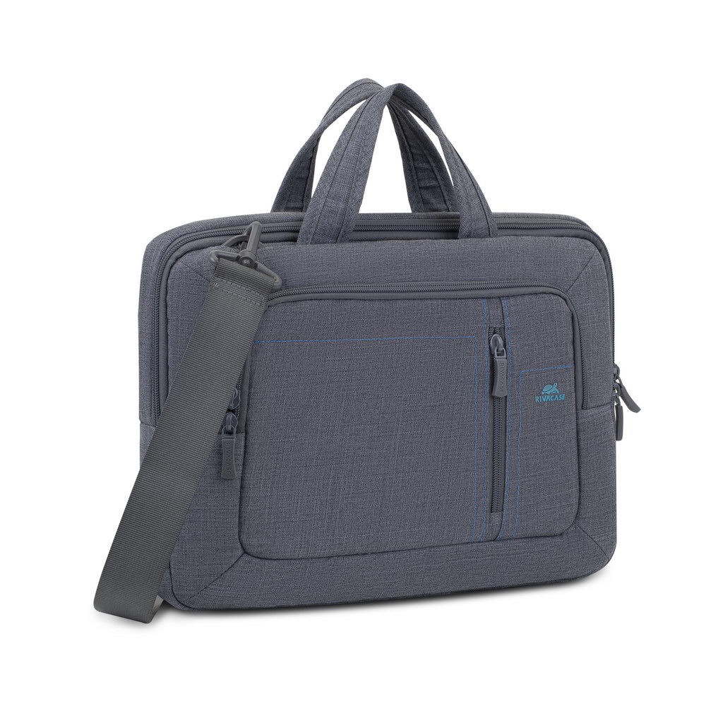 Rivacase grey Canvas Laptop bag 13.3-14