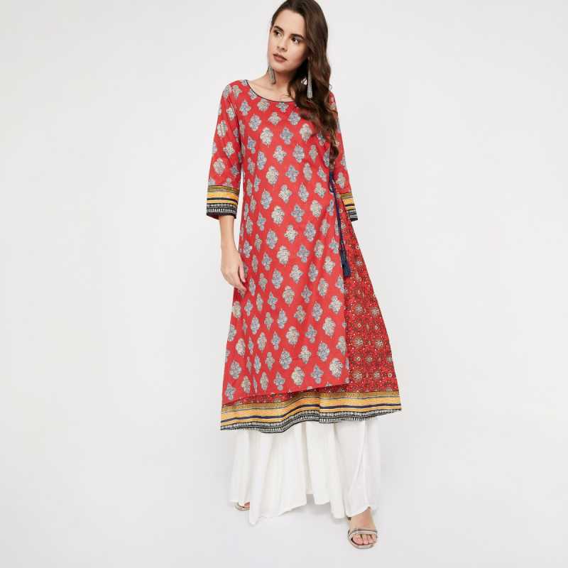 Melange By Lifestyle  Women Printed Cotton Blend A-line Kurta