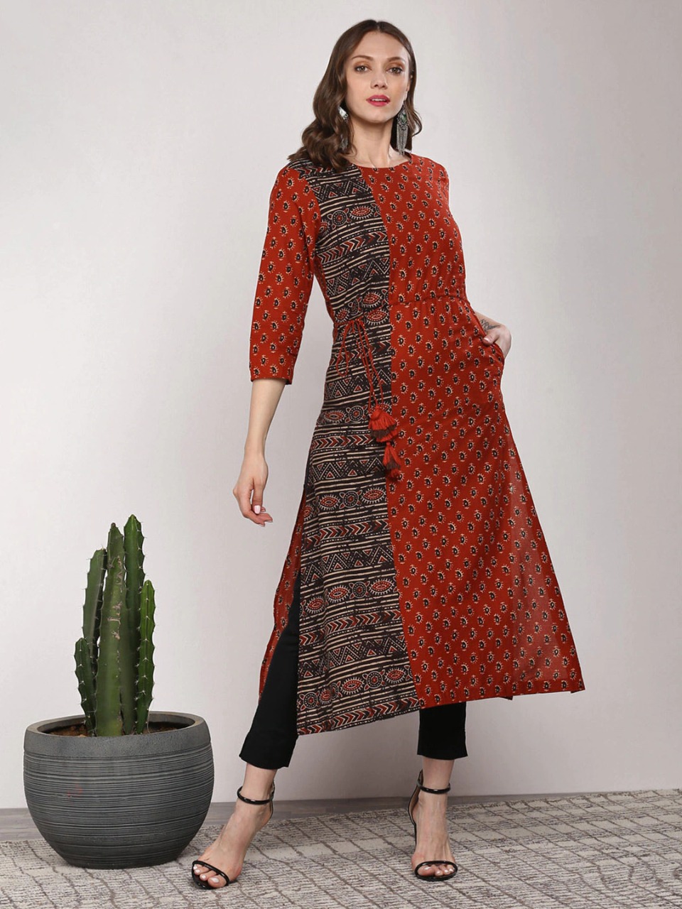 Sangria Women Printed A-Line Kurta