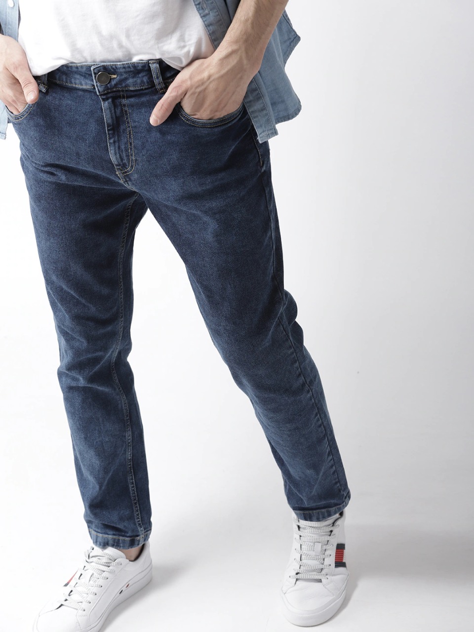 Mast & Harbour Men Skinny Fit Mid-Rise Clean Look Stretchable Jeans