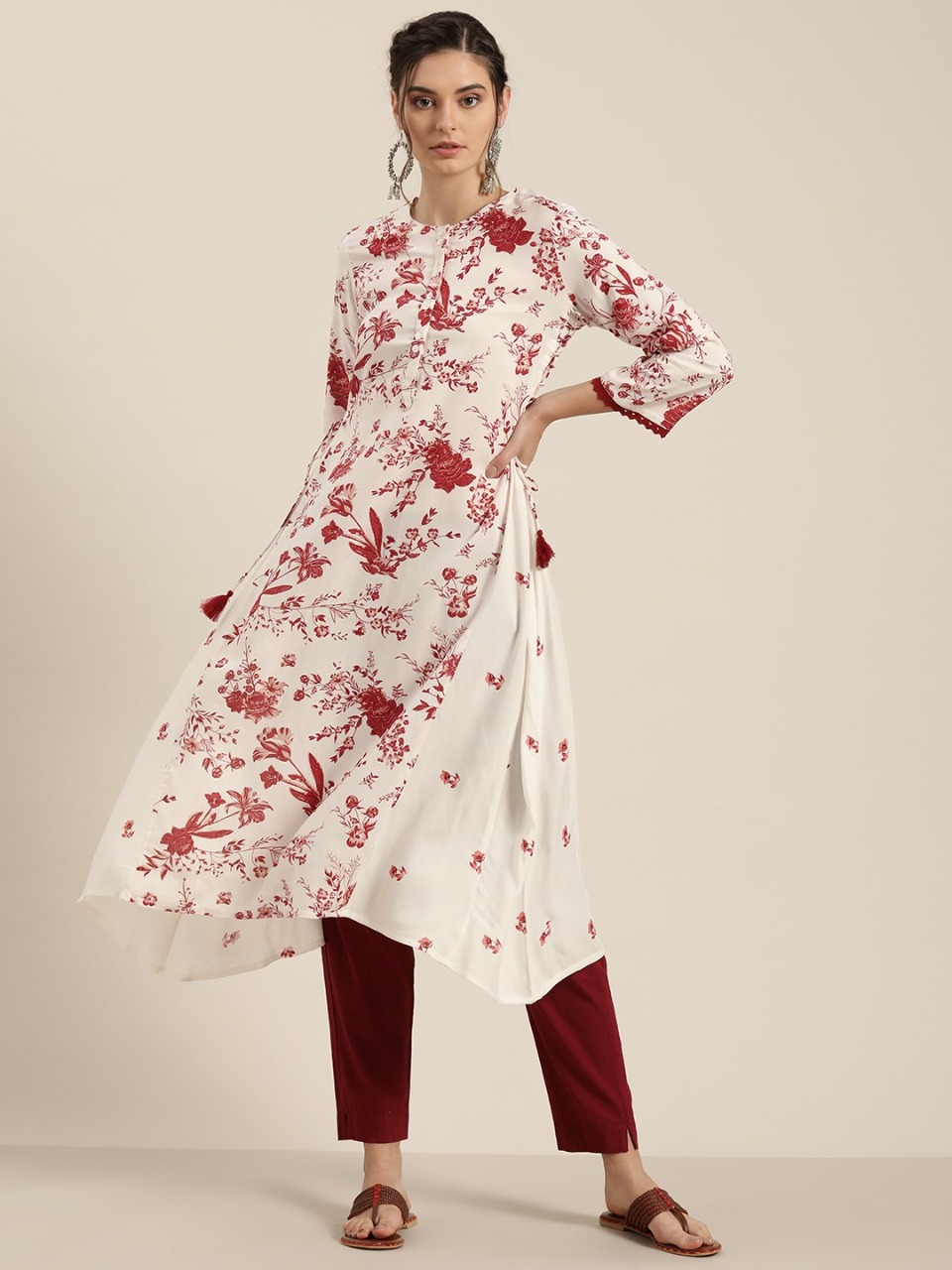 Moda Rapido Printed Asymmetric A-Line Kurta