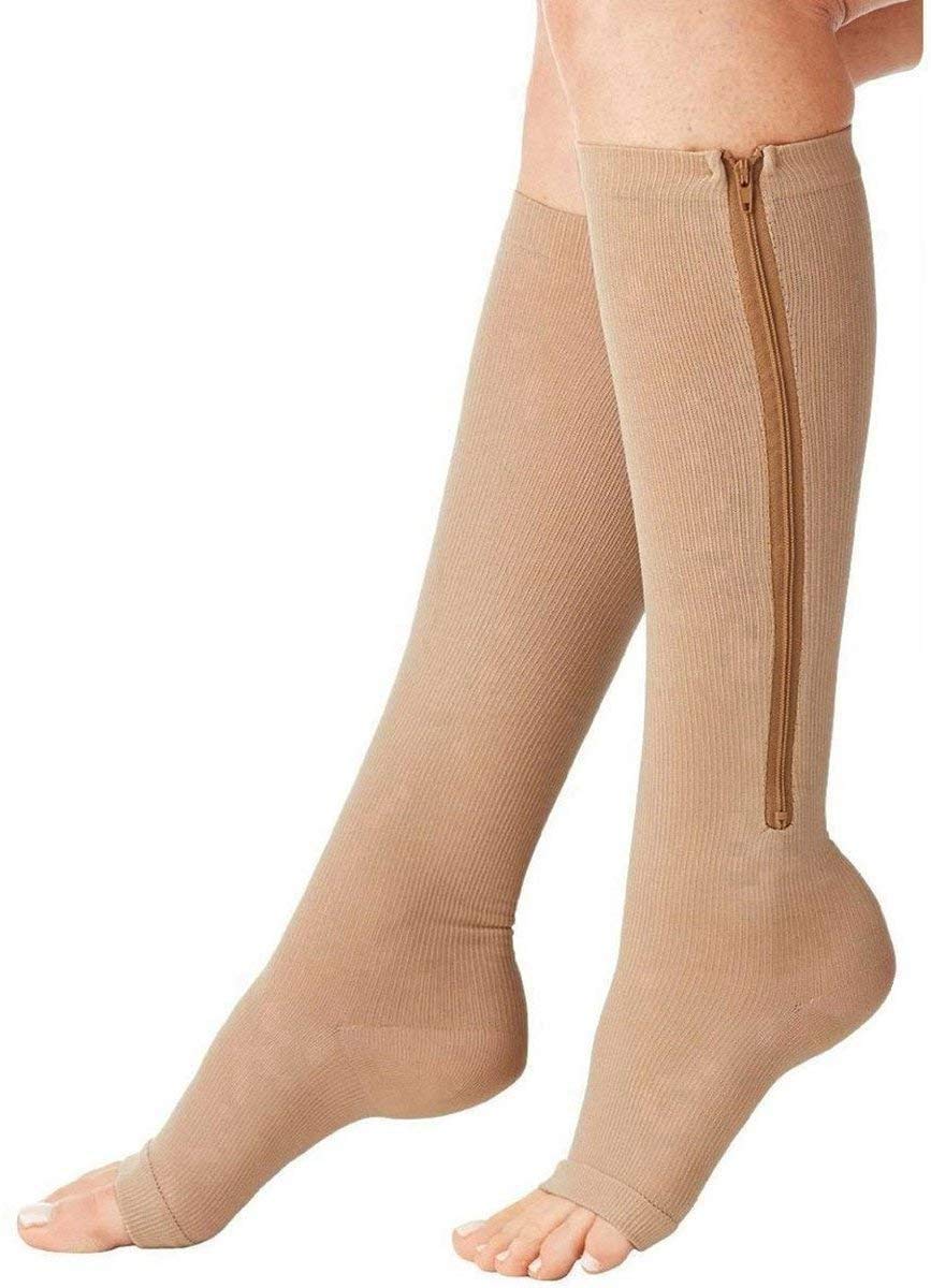 Jack Williams Zip Socks Compression Socks with Zipper Supports Leg Knee