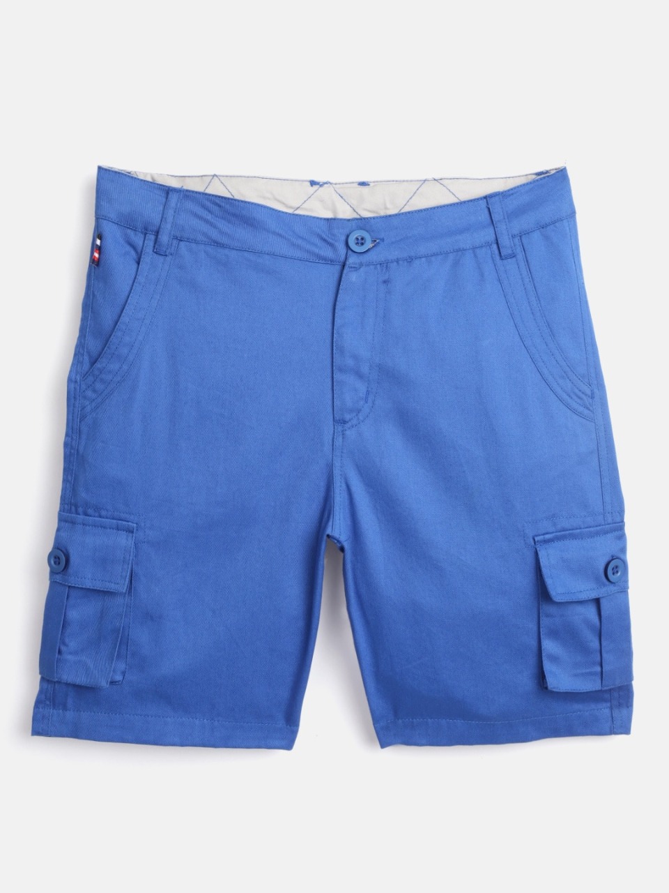 YK Boys Solid Regular Fit Pure Cotton Cargo Shorts