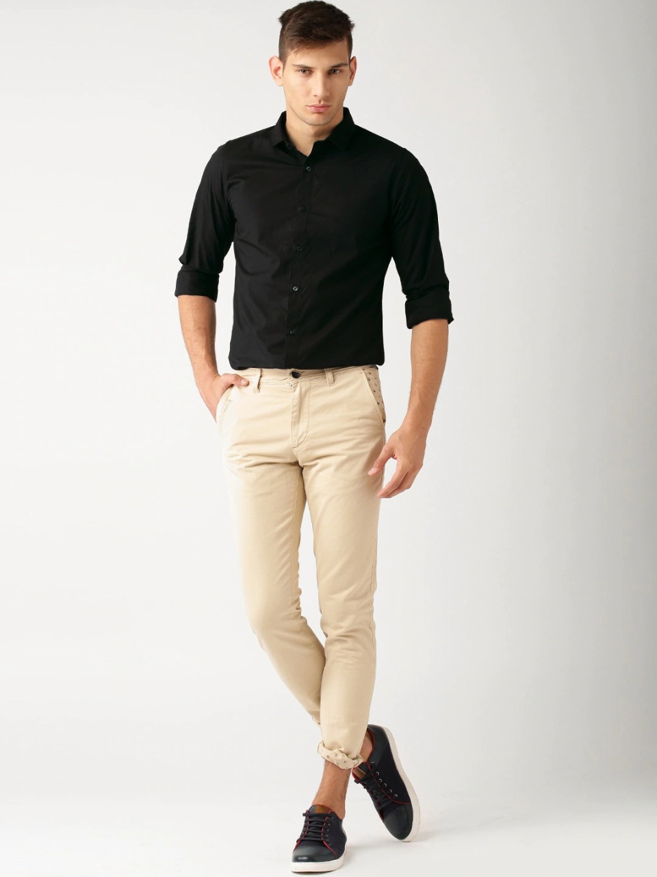 ether Men Slim Fit Antimicrobial Cotton Stretch Shirt