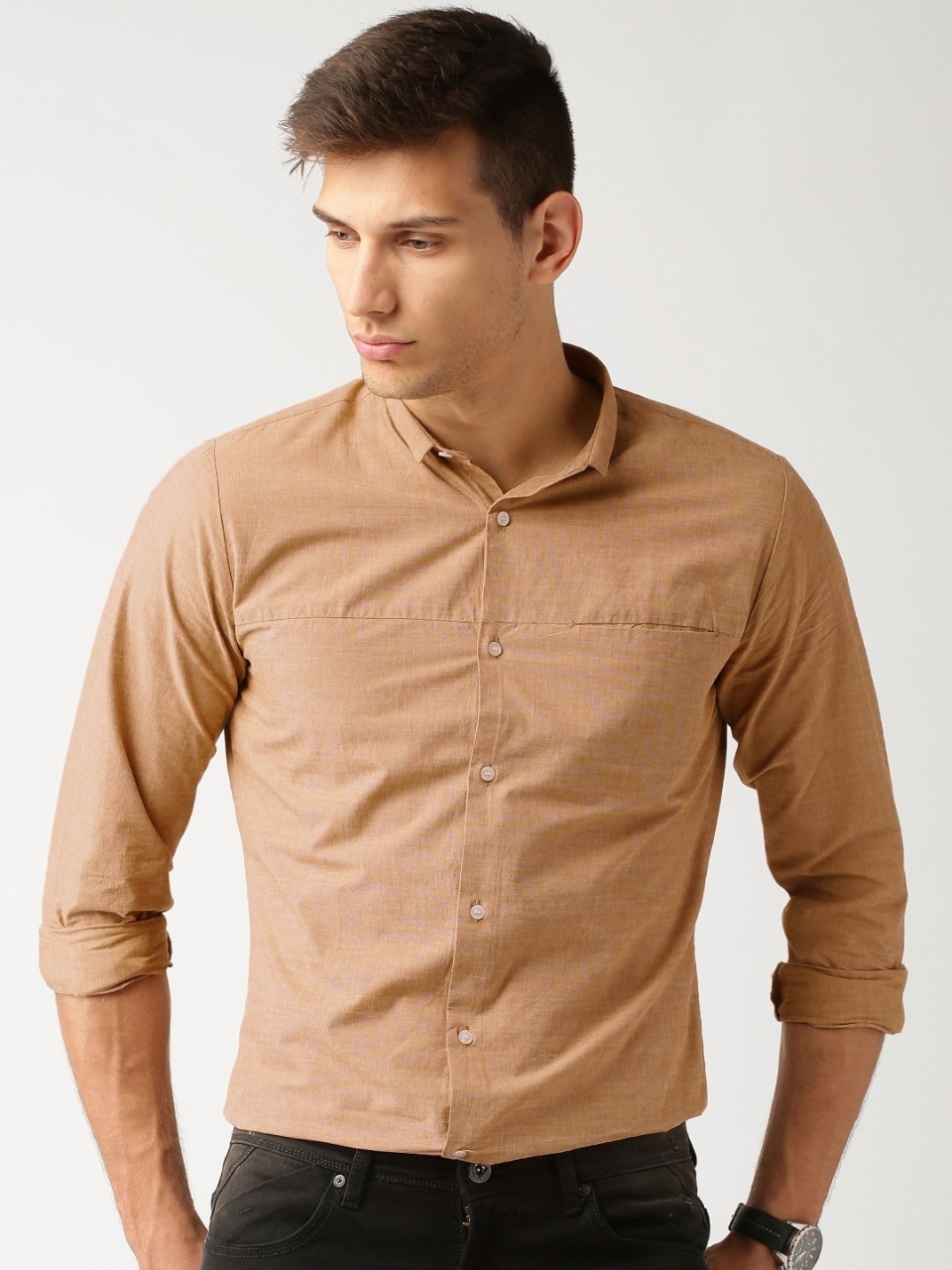 ether Men Slim Fit Antimicrobial Filafil Cotton Stretch Sustainable Shirt