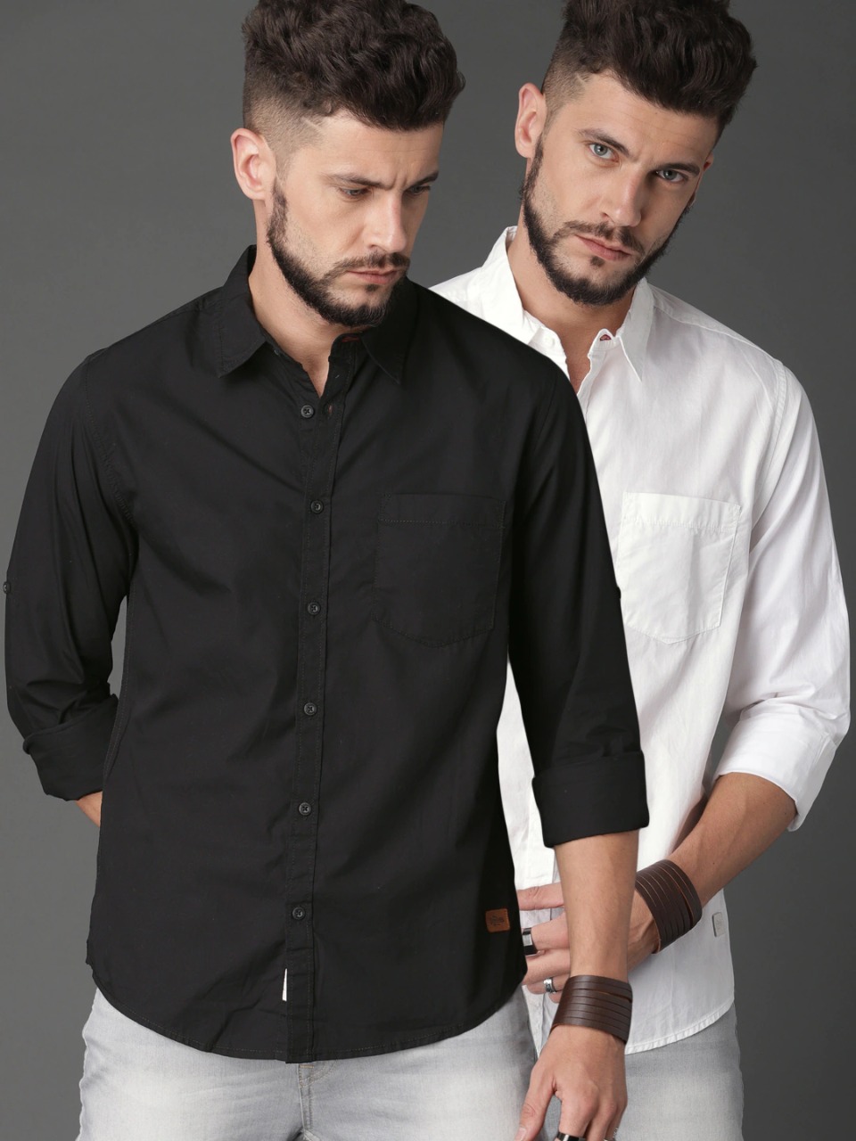 Roadster Men Pack Of 2 Sustainable Shirts