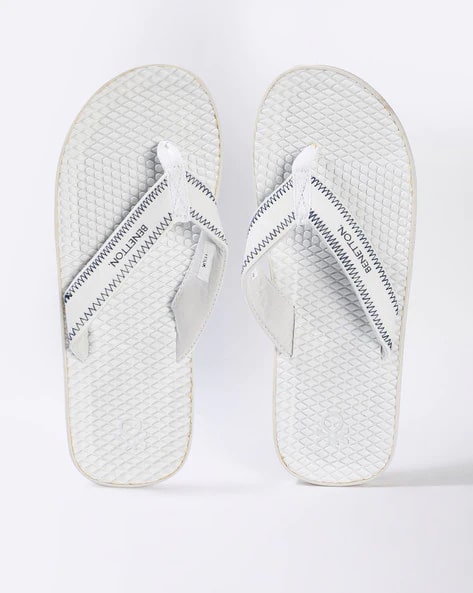 UNITED COLORS OF BENETTON Textured Thong-Strap Flip-Flops