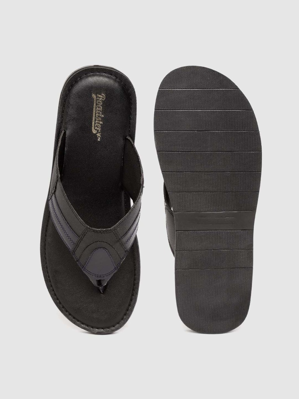 Roadster Men Coffee Brown Perforated Comfort Sandals