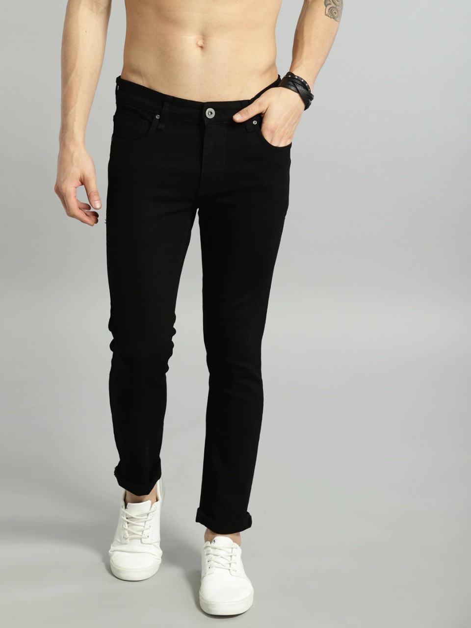 The Roadster - By Myntra Lifestyle Co Women Blue Skinny Fit Mid-Rise Clean  Look Stretchable Cotton Ready to Wear Jeans With Belt Loops - Walmart.com