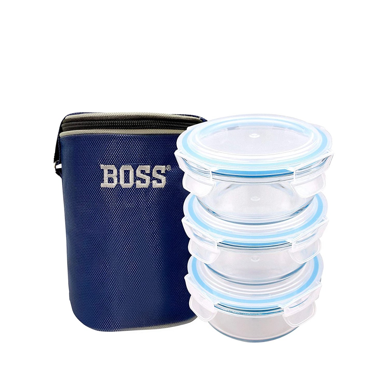 Boss Glassware Glass Lunch Box (3 pcs Set)