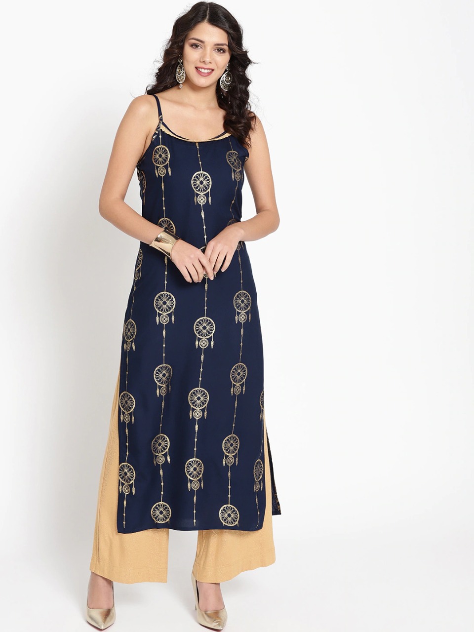 HERE&NOW Women Dream Catcher Printed Straight Kurta