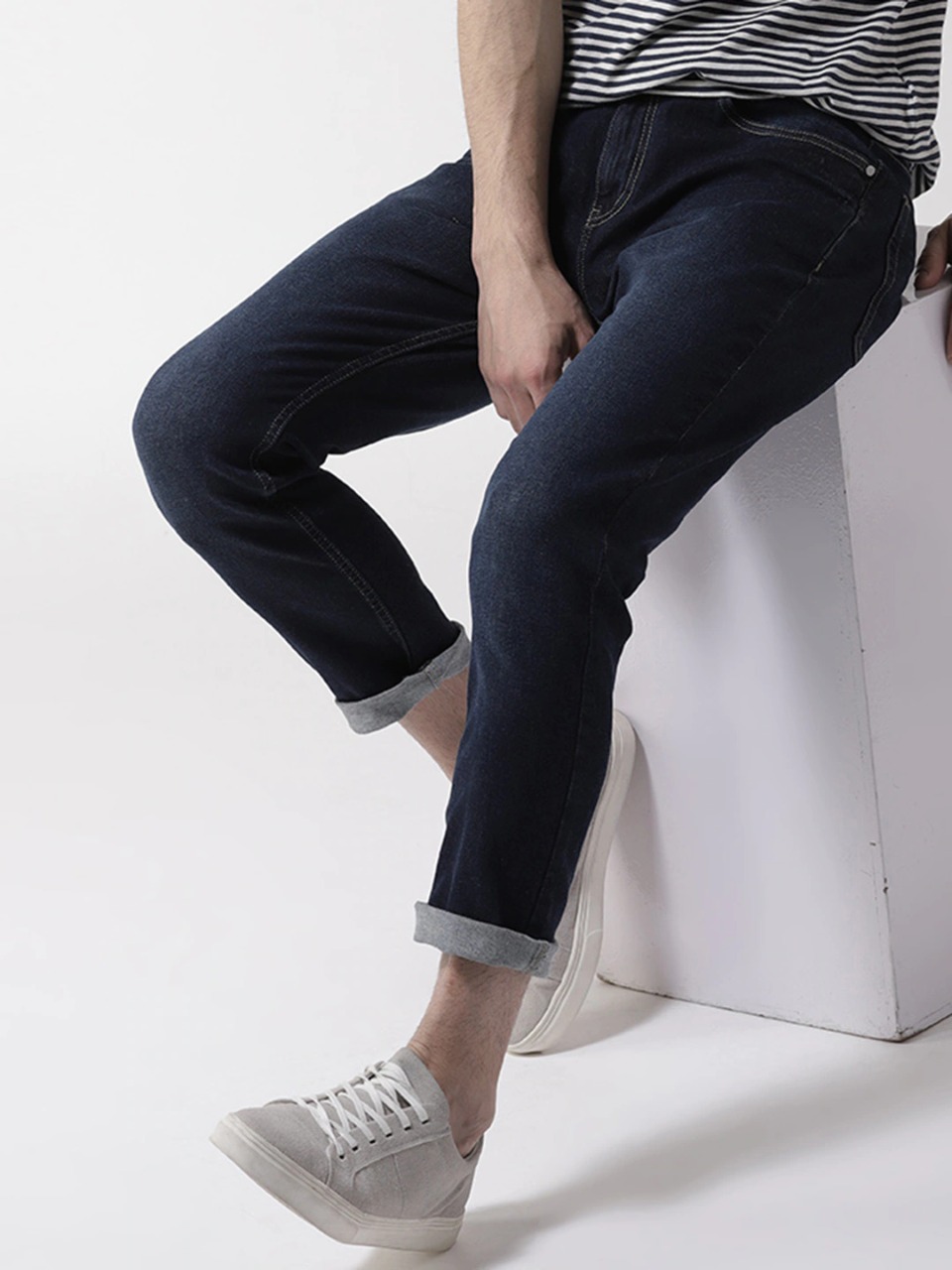 Mast & Harbour Men Skinny Fit Mid-Rise Clean Look Stretchable Jeans