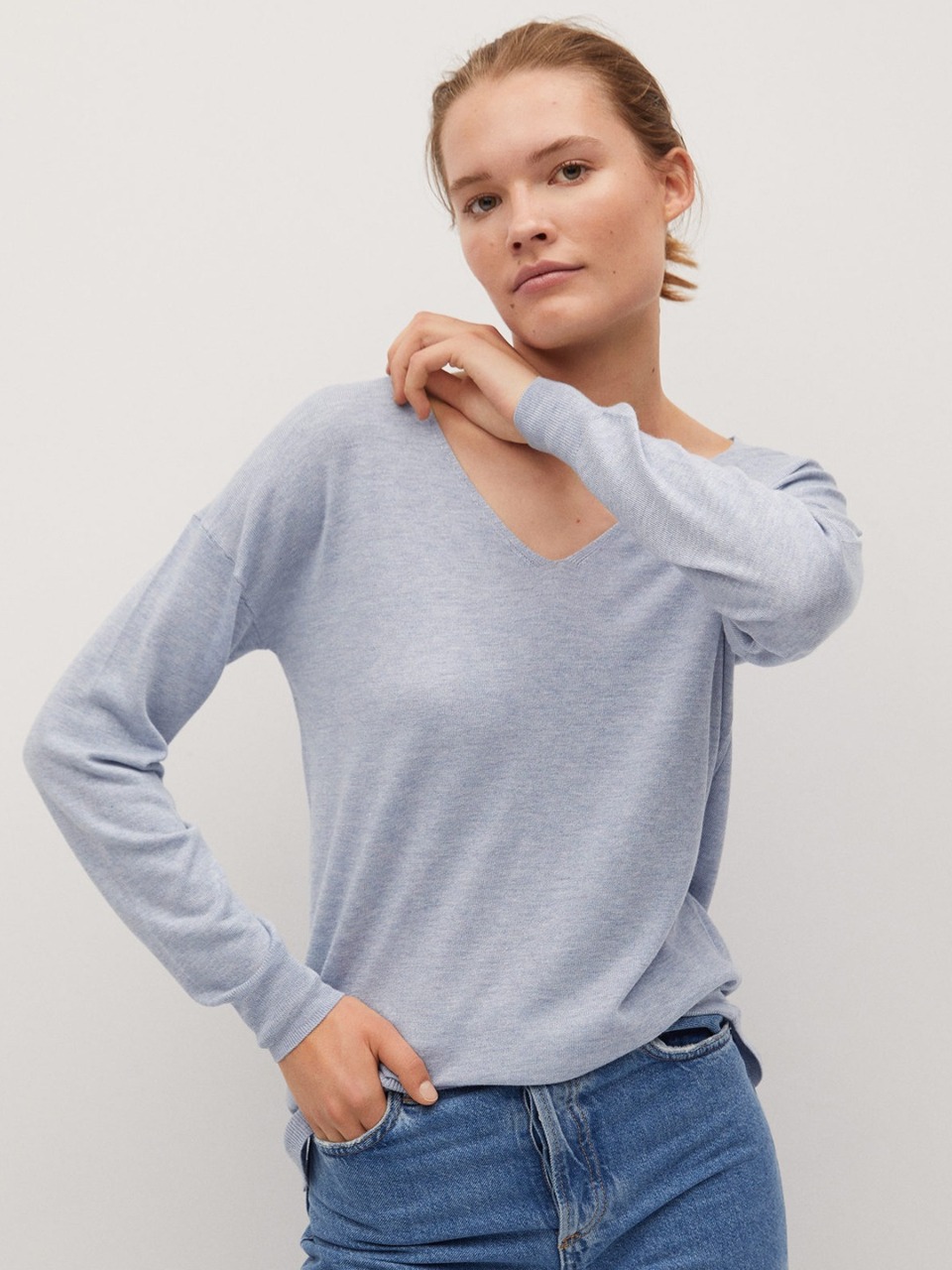 MANGO Women Sustainable Solid Pullover