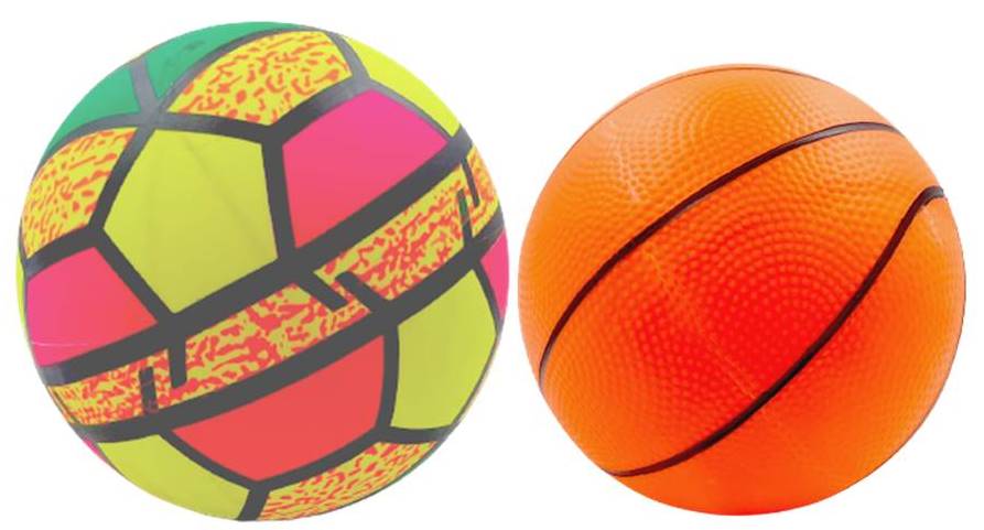 Jack Williams Light Ball & Mini Basket Ball 2 Pcs Combo for Kids