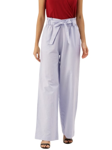 Moda Rapido Women  Regular Fit Solid Parallel Trousers