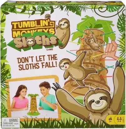 Mattel Games Tumblin Monkeys Sloths Party & Fun Board Game