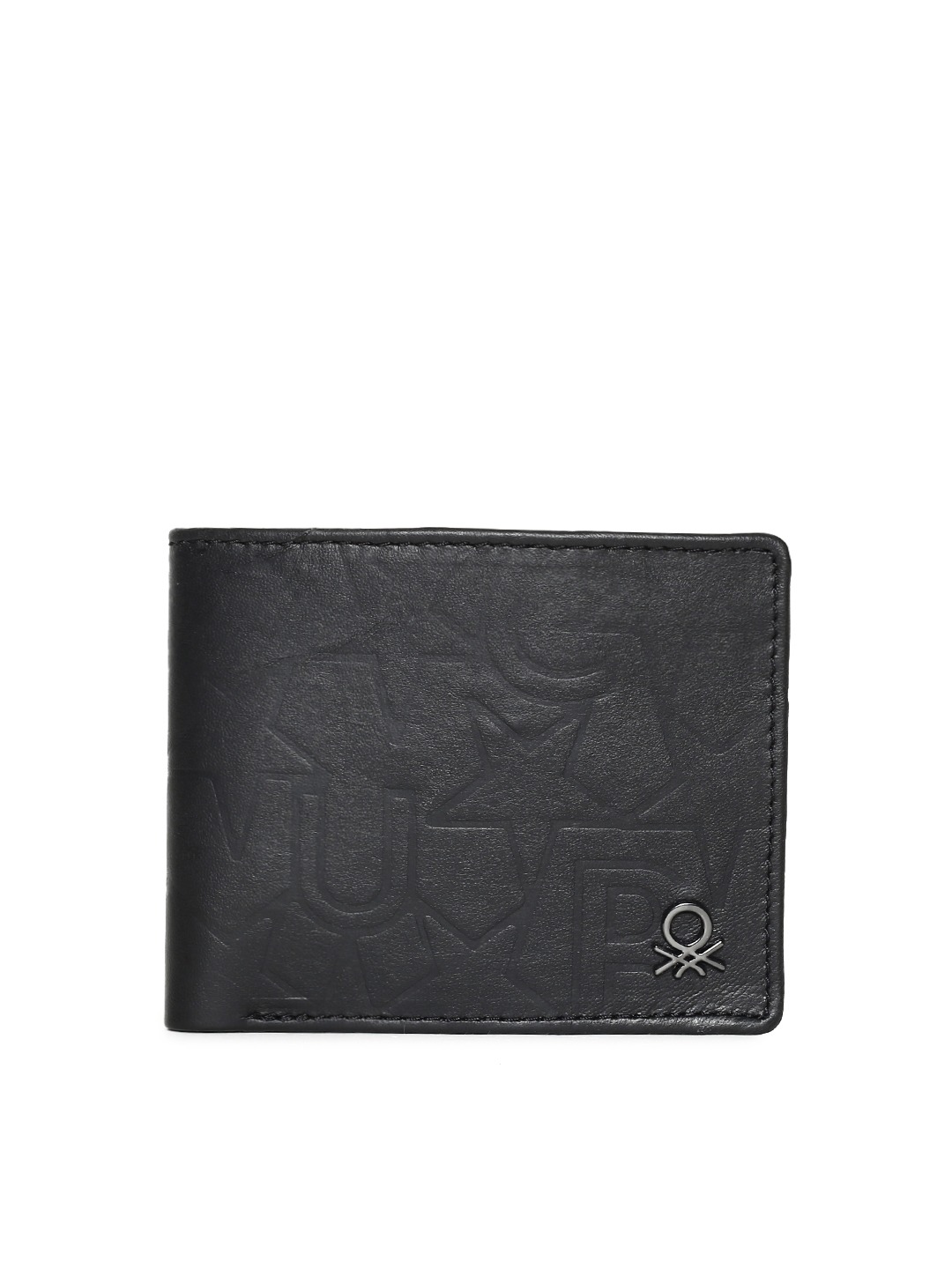 United Colors of Benetton Men Textured Two Fold Wallet