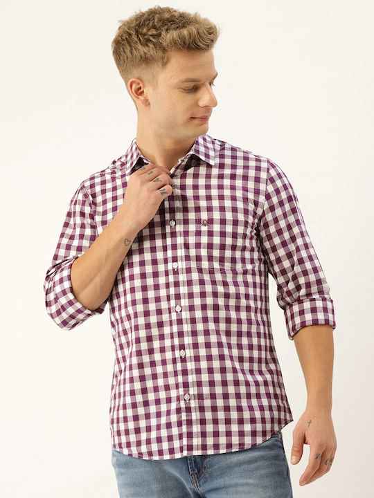 United Colors of Benetton Men  Slim Fit Checked Casual Shirt