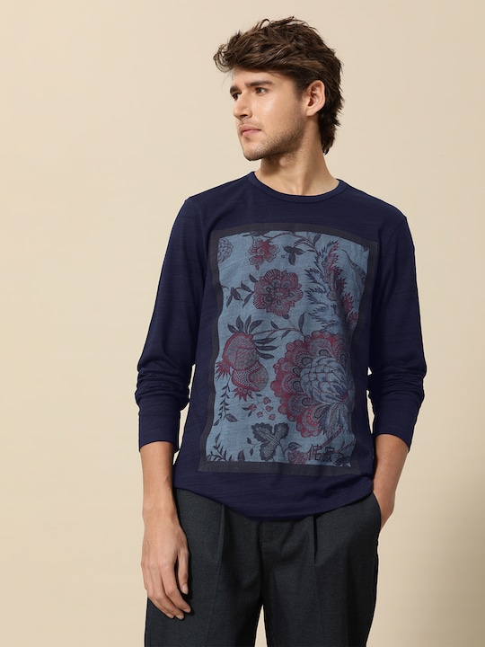 Mr Bowerbird Men Floral Printed Pure Cotton T-shirt