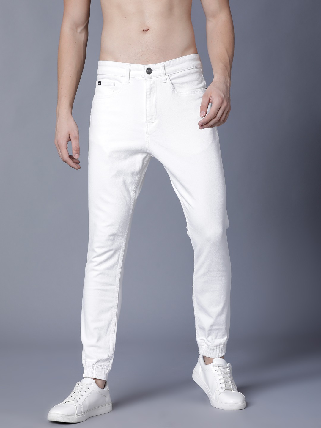 HIGHLANDER Jogger Fit Men White Jeans