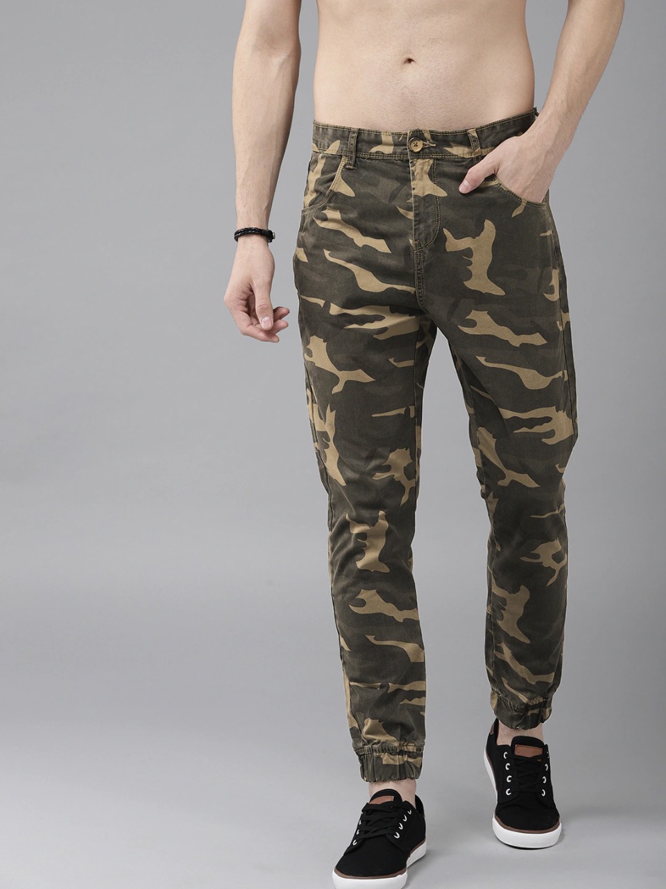 Roadster Men Camouflage Pure Cotton Joggers Trouser