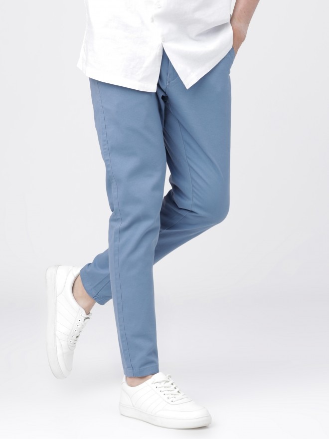 Highlander Men Dusty Blue Chino Trousers